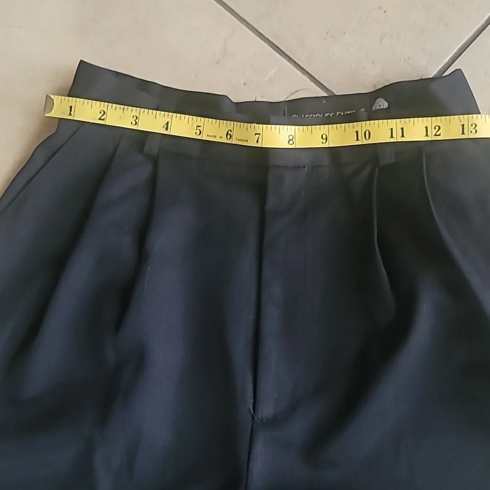Classiques Entier 100% Wool Front Pleat Dress Black Pants SZ 4